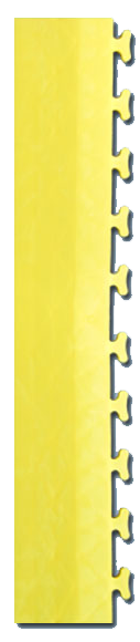 Rampe jaune avec cannelure positive, 608x100x10.5mm