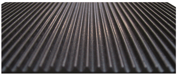 Revêtement en caoutchouc strié dissipatif noir, rouleau de 1.2x10m