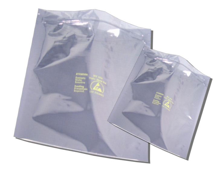 Metallised shielding bags with zip closure