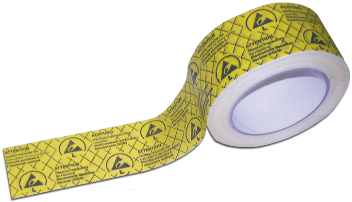 Antistatic packaging tape
