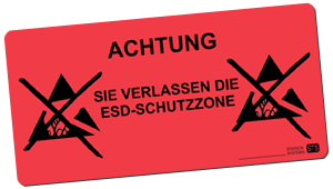 Panneaux "fin de l'EPA", Allemand, 300x150x3mm, rouge