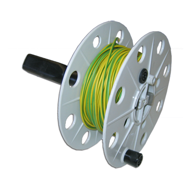 Cable reel with 25m (80 ft) grounding cord