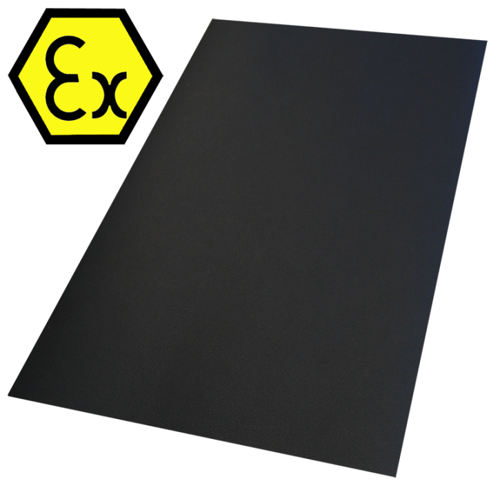 Revêtement de table ESD, noir, coupé sur mesure