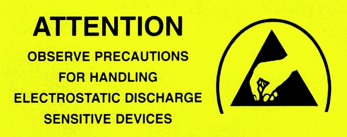 Etiquettes d'avertissement ESD, anglais, 45x25mm