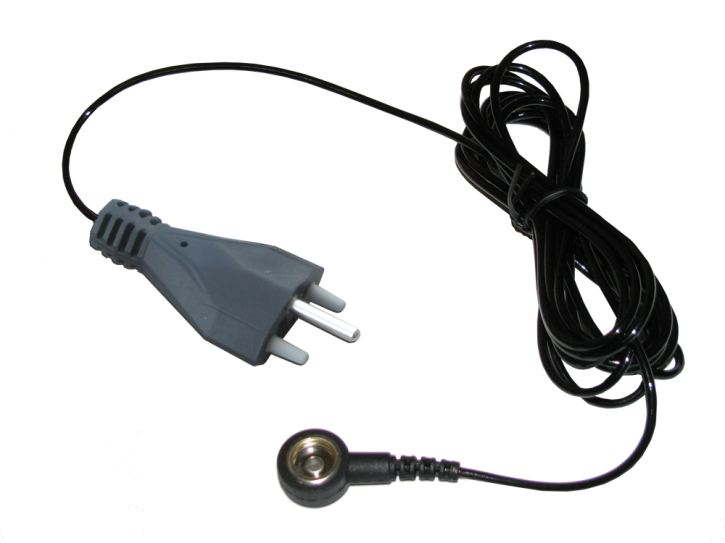 Grounding cord 2.5m, 10mm socket / Swiss plug, 1MΩ
