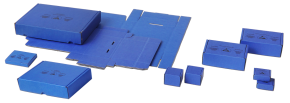 Abschirmende Kartonschachtel, blau